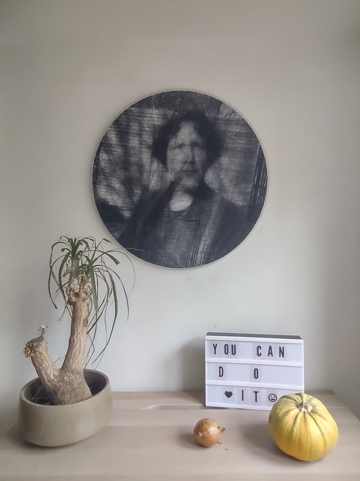 Eerste gelukte prototype - String portret